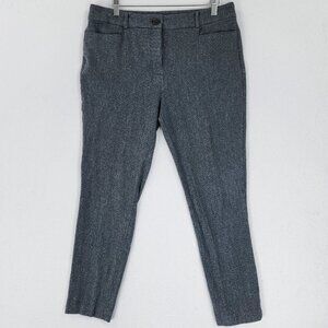 Ann Taylor LOFT Pants Womens 10 Gray Skinny Mid Rise Ankle Flat Front Trousers